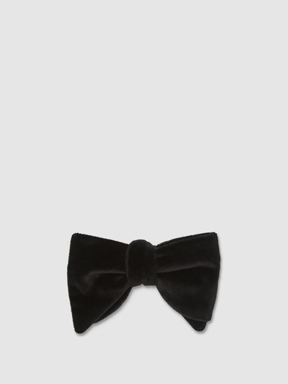 Reiss Best Seller - Velvet Bow Tie in Black
