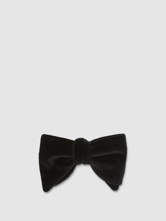 Reiss Best Seller - Velvet Bow Tie in Black