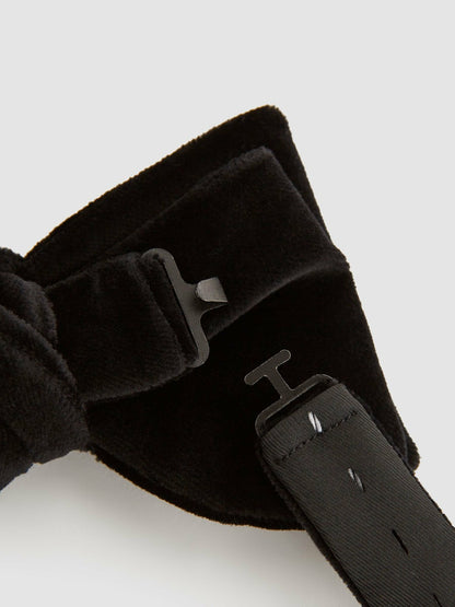 Reiss Best Seller - Velvet Bow Tie in Black