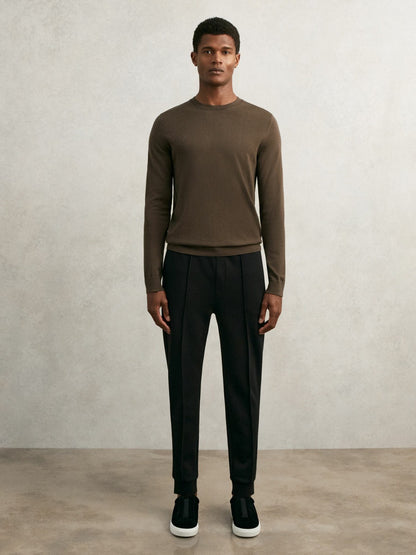 Reiss Popular Choice - Interlock Drawstring Joggers in Black