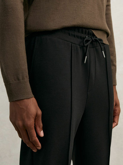 Reiss Popular Choice - Interlock Drawstring Joggers in Black