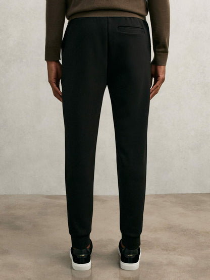 Reiss Popular Choice - Interlock Drawstring Joggers in Black