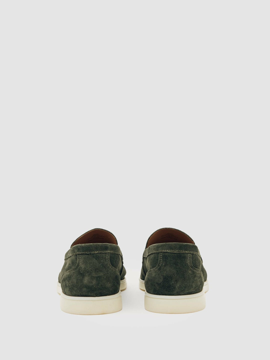 Reiss Affordable - Suede Slip-On Loafers in Forest Green