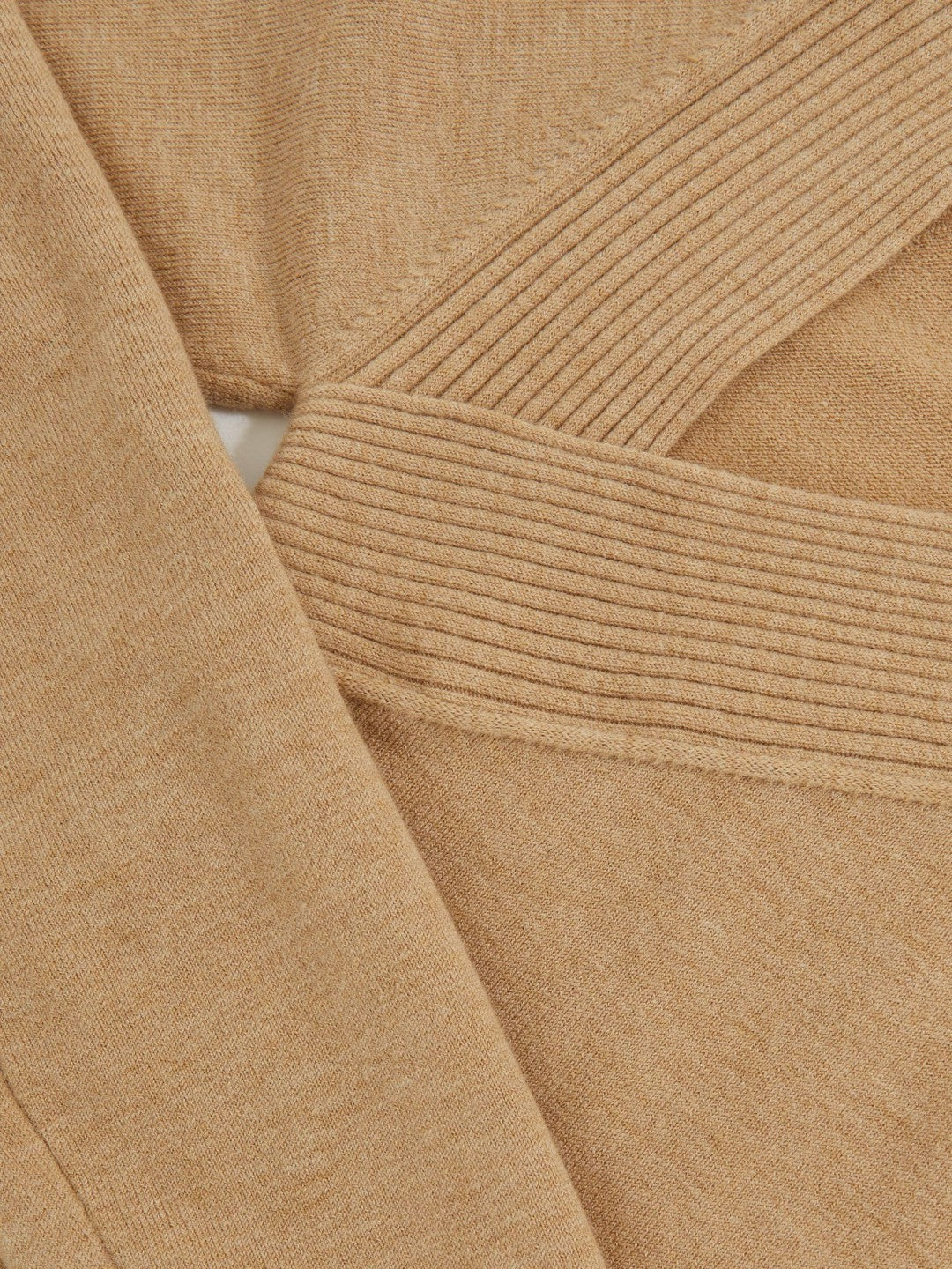 Reiss Wool-Blend Asymmetric Knit Top in Camel