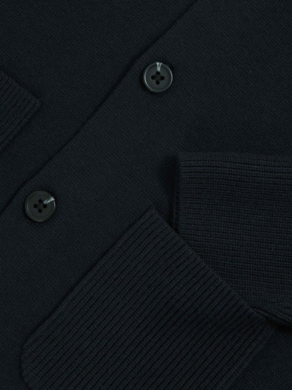 Reiss 9-13 yrs Button-Through Knitted Cardigan in Navy
