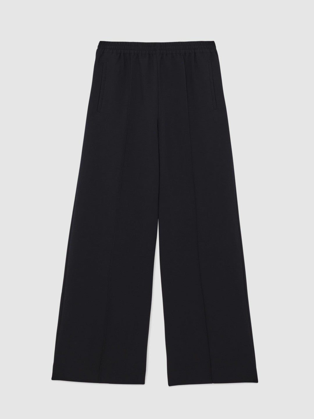 Reiss Savings - Wide Leg Elasticated Waist Trousers in Navy