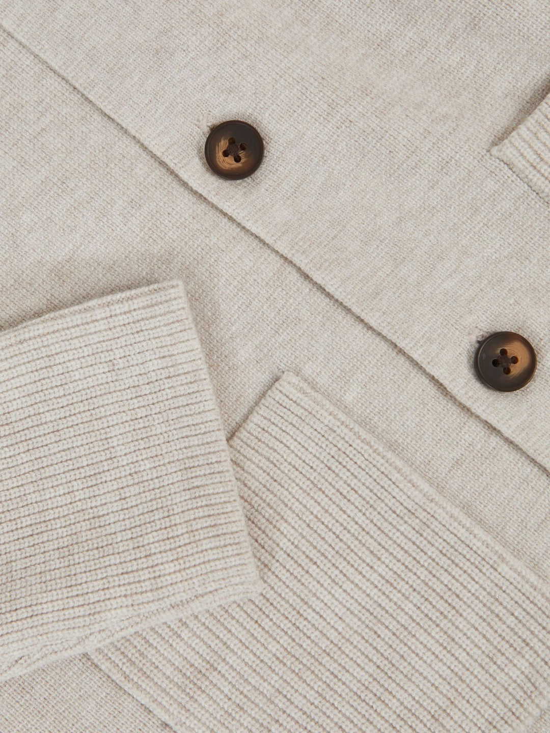Reiss 3-9 yrs Button-Through Knitted Cardigan in Oatmeal Melange
