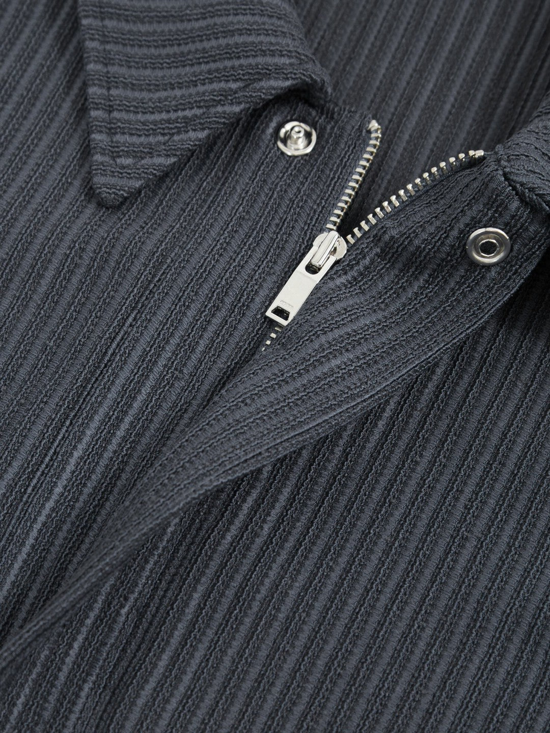 Reiss Value - Oversized Textured Stripe Polo Shirt in Petrol Blue