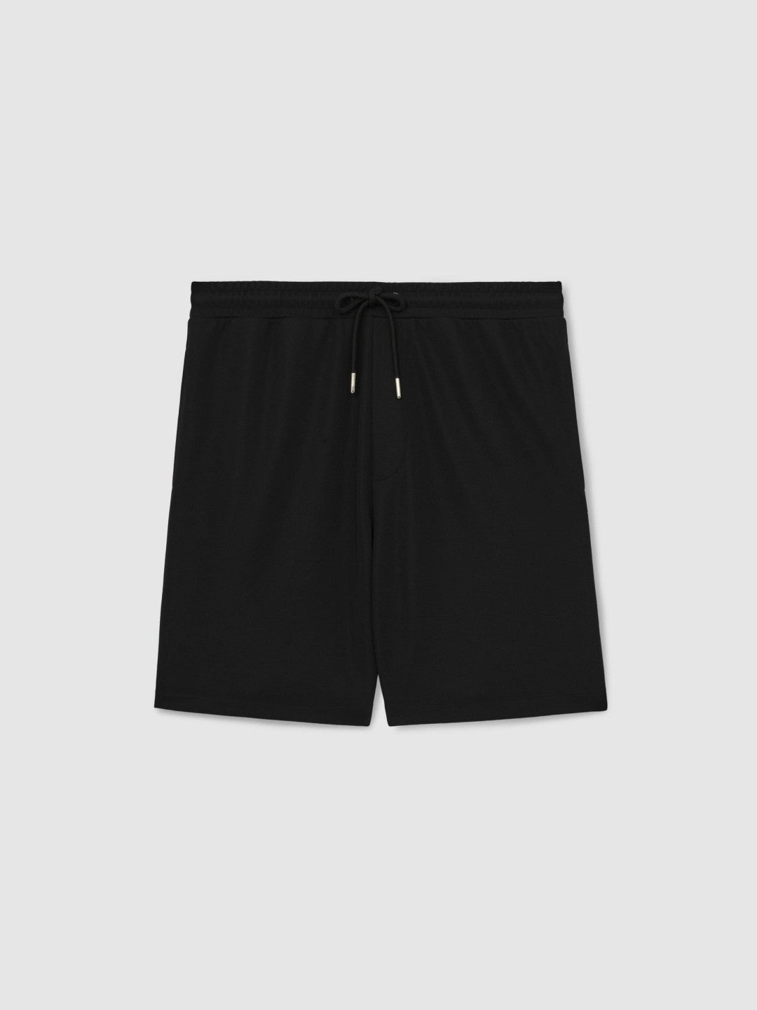 Reiss Featured - Textured Drawstring Shorts in Black