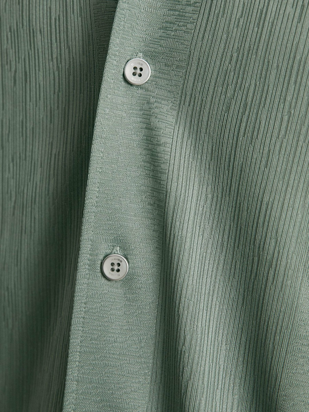 Reiss Jacquard-Stripe Cuban-Collar Shirt in Mint Green