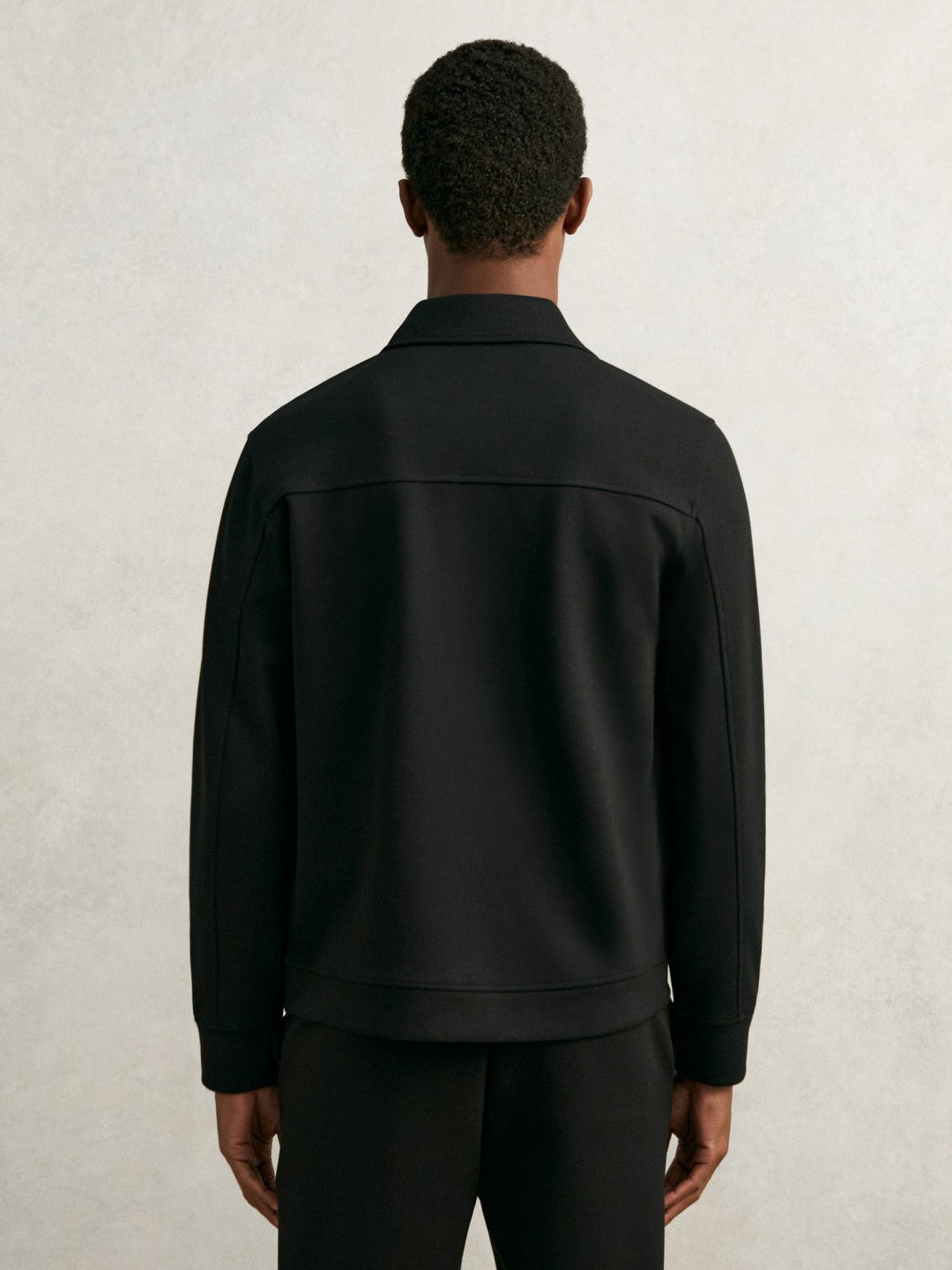 Reiss Best Seller - Interlock Zip Through Overshirt in Black