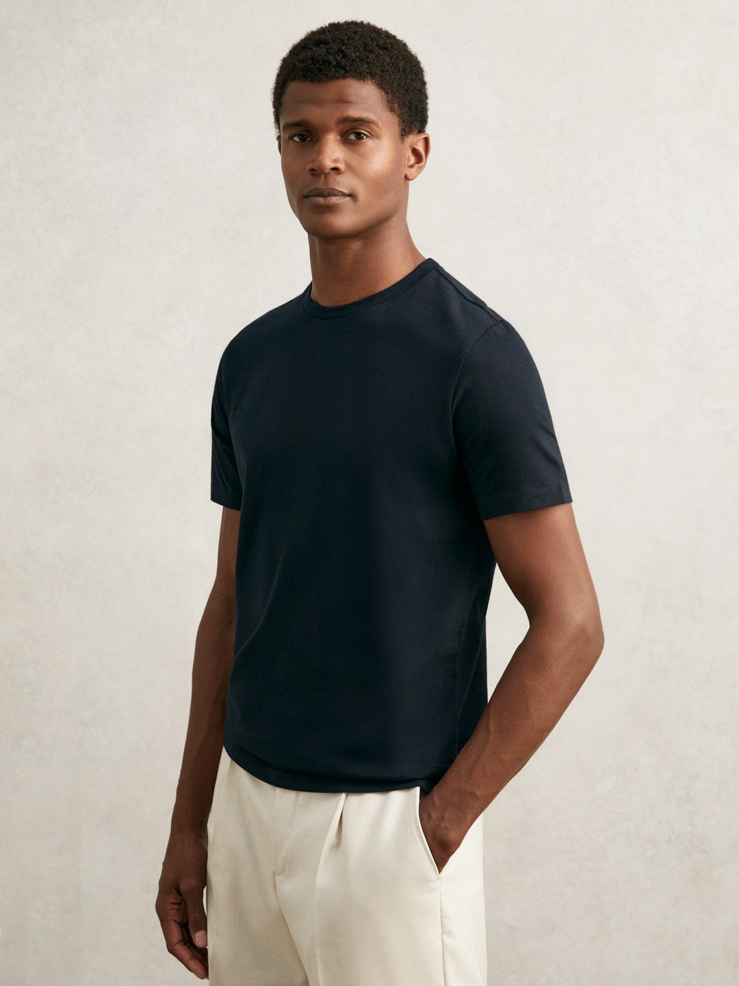 Reiss Affordable - T-Shirts 3 Pack in White/Navy/Dark Sage Green