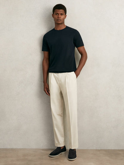 Reiss Affordable - T-Shirts 3 Pack in White/Navy/Dark Sage Green