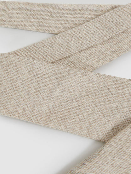 Reiss Popular Choice - Wool-Silk Textured Tie in Oatmeal