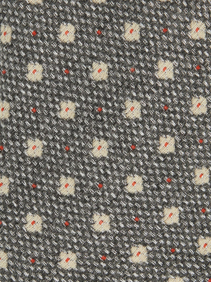 Reiss Popular Choice - Wool-Silk Floral-Medallion Tie in Grey