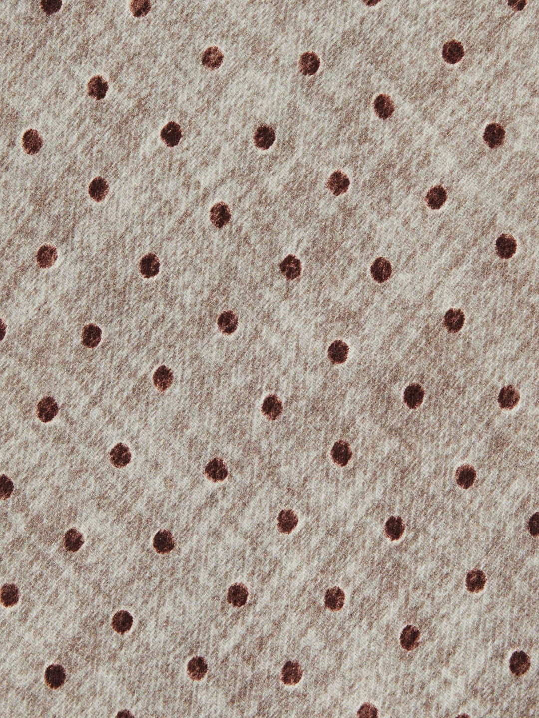 Reiss Deal - Wool-Cotton Polka-Dot Tie in Grey Melange
