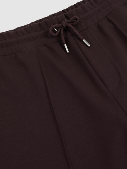 Reiss Interlock Drawstring Joggers in Cherry Red