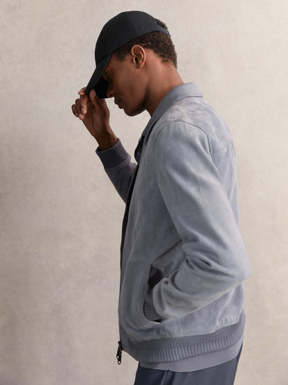 Reiss Deal - Embroidered Logo Tech Baseball Cap in Navy
