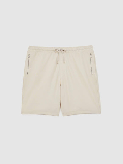 Reiss Savings - Textured Drawstring Shorts in Stone