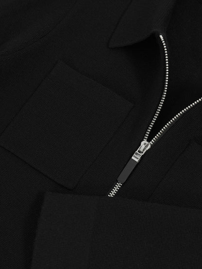 Reiss Best Seller - 3-9 yrs Knitted Zip-Through Cardigan in Black