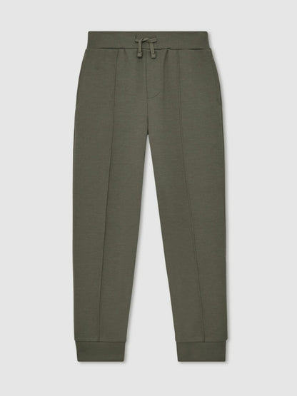 Reiss Deal - 9-13 yrs Interlock Drawstring Joggers in Dark Sage