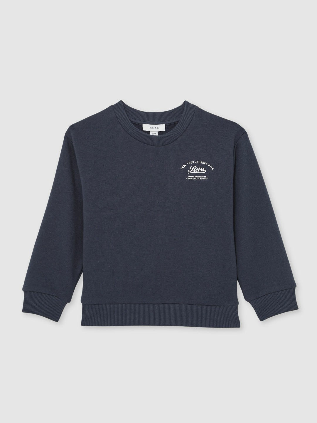 Reiss 3-9 yrs Cotton Blend Motor Cars Sweatshirt in Washed Blue