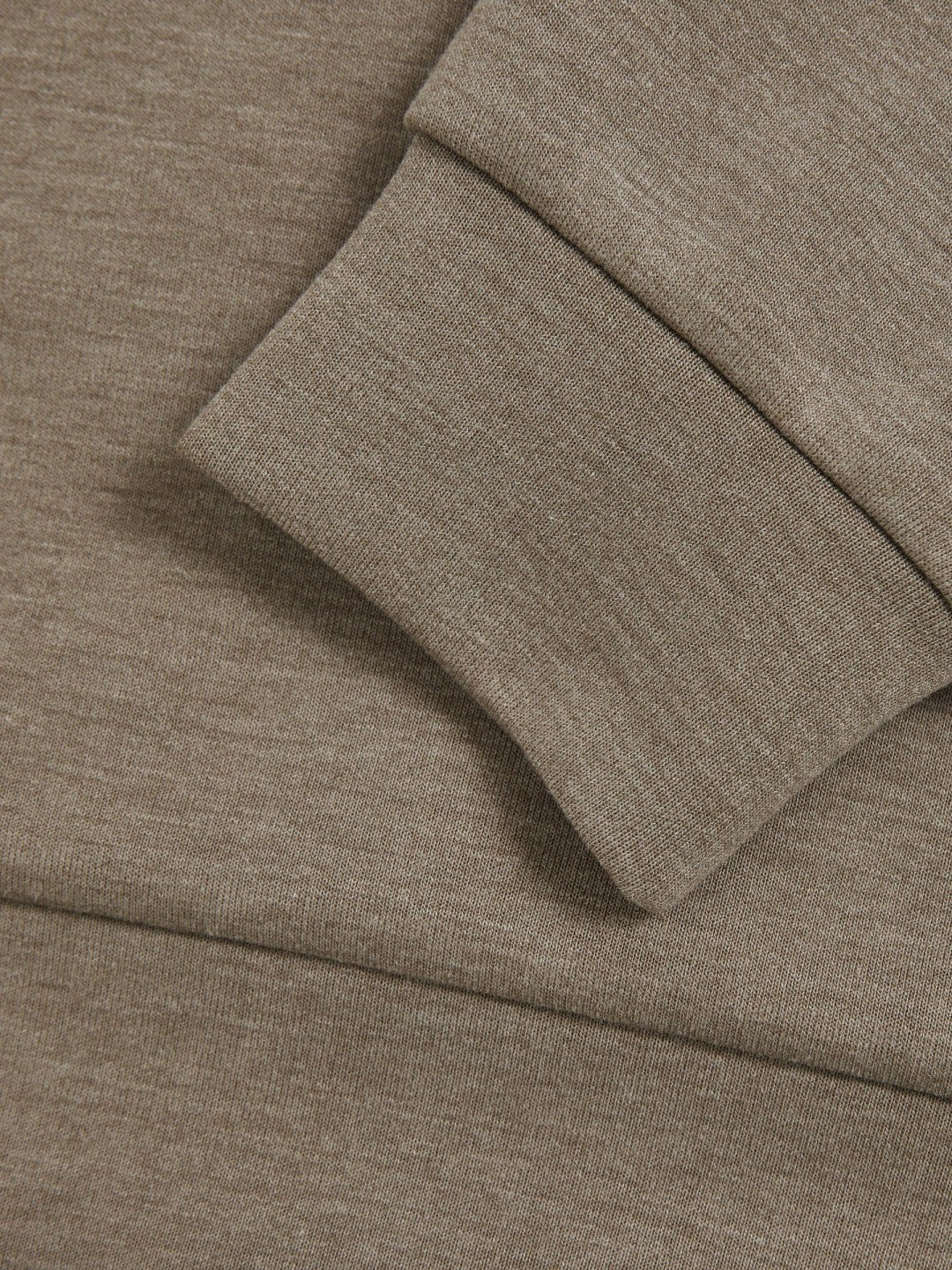 Reiss Interlock-Jersey Hoodie in Taupe Brown