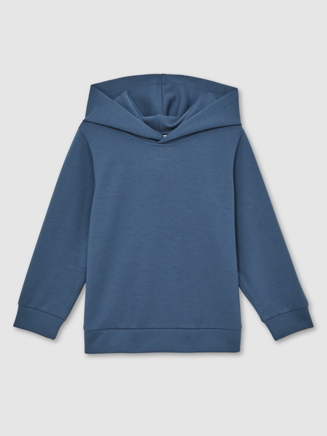 Reiss Savings - Interlock Jersey Hoodie in Ocean Blue