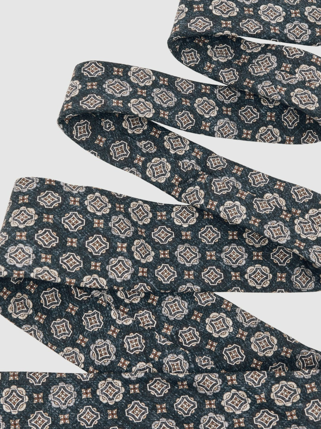 Reiss Featured - Silk Medallion Print Tie in Indigo Melange