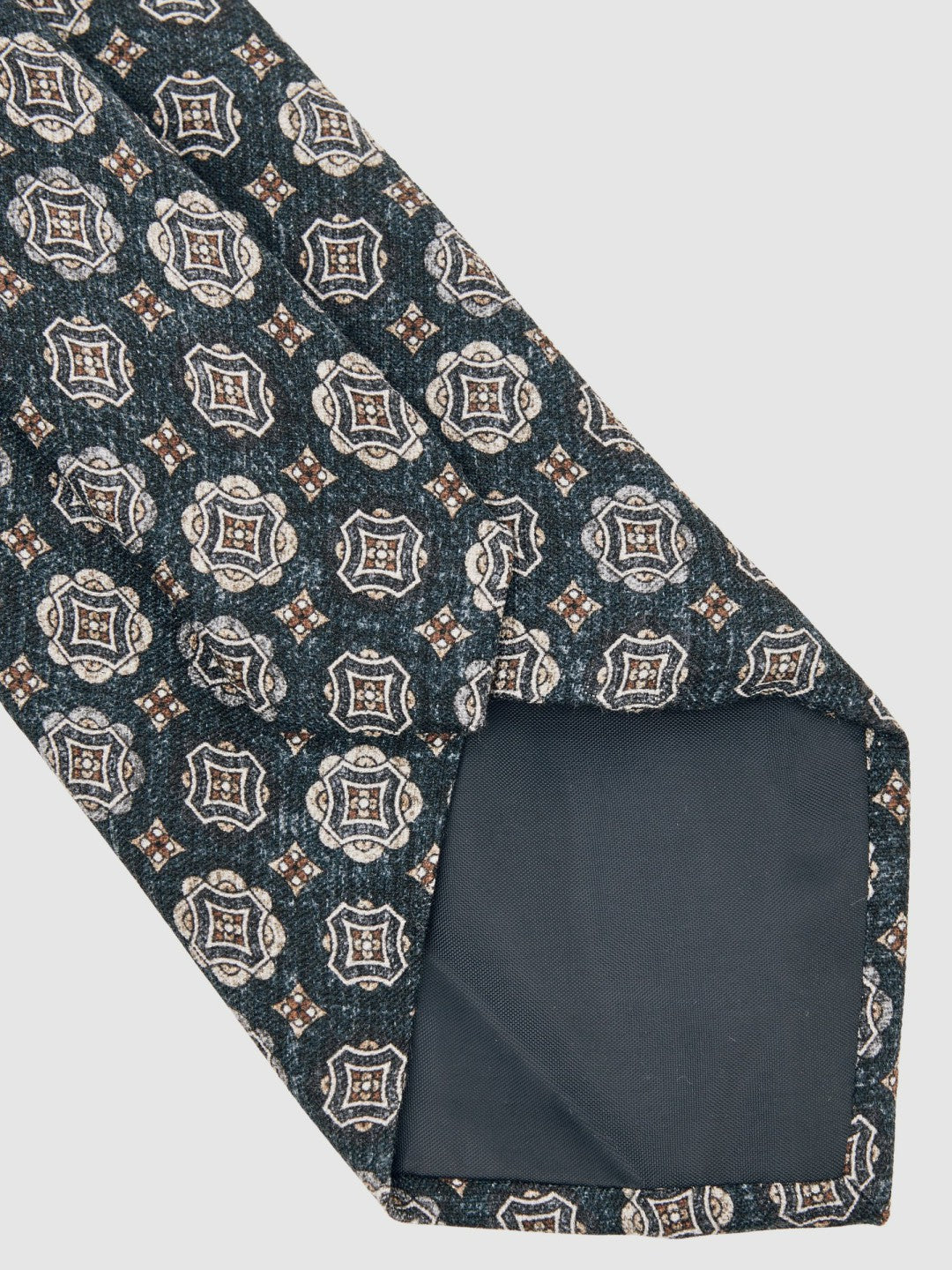 Reiss Featured - Silk Medallion Print Tie in Indigo Melange
