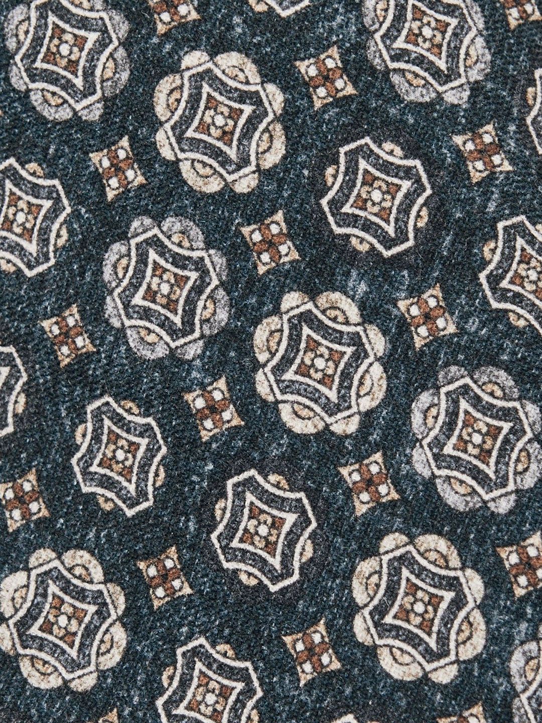 Reiss Featured - Silk Medallion Print Tie in Indigo Melange