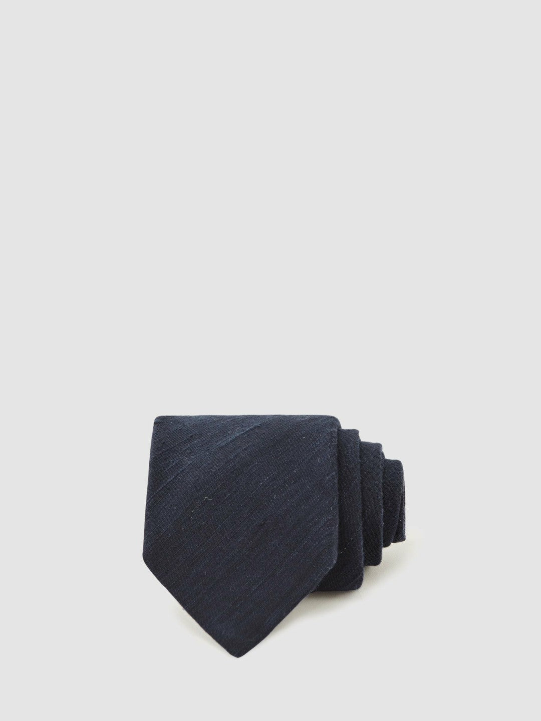 Reiss Affordable - Silk Blend Textured Tie in Navy