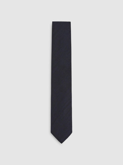 Reiss Affordable - Silk Blend Textured Tie in Navy