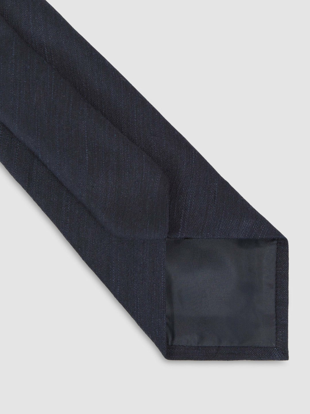 Reiss Affordable - Silk Blend Textured Tie in Navy