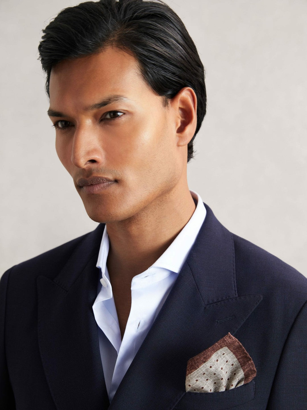 Reiss Featured - Pocket Squares in Grey Melange