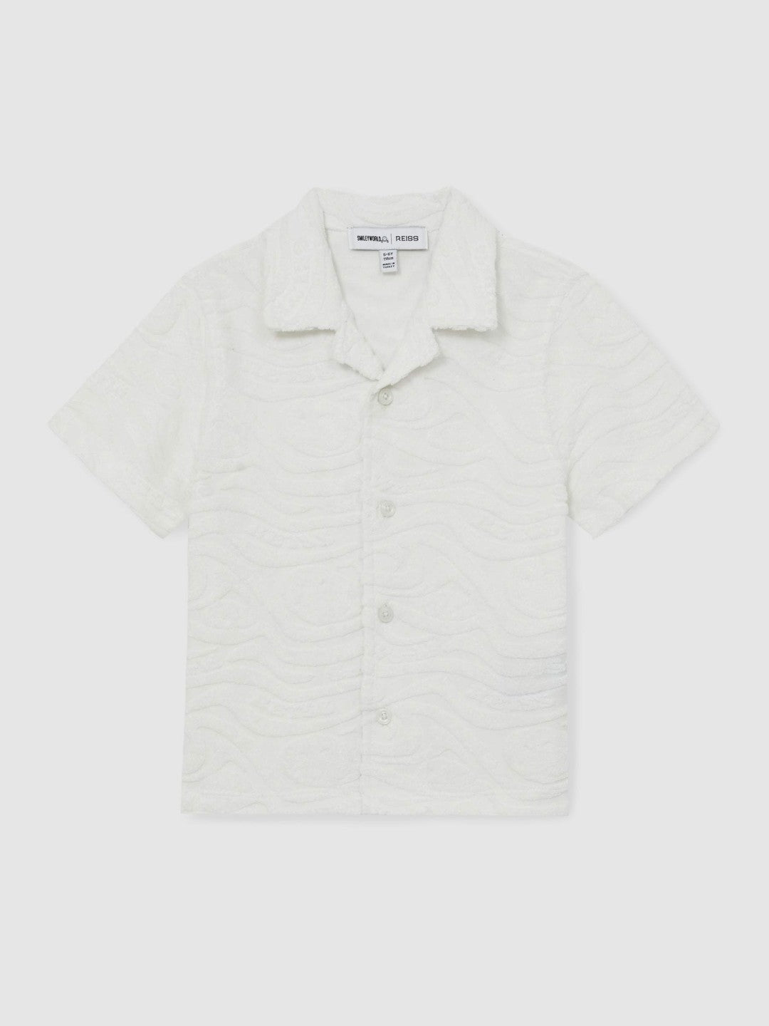 Reiss 3-9 yrs SmileyWorld Wave Texture Shirt in White