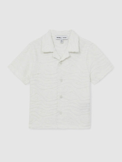 Reiss 3-9 yrs SmileyWorld Wave Texture Shirt in White