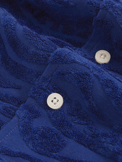 Reiss 3-9 yrs SmileyWorld Wave Texture Shirt in Bright Blue