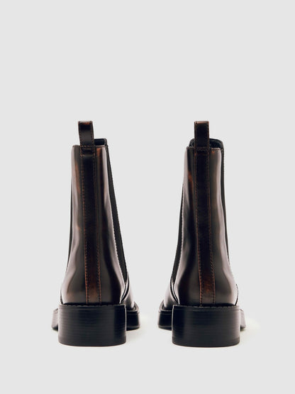 Reiss Best Seller - Leather Chelsea Boots in Brown