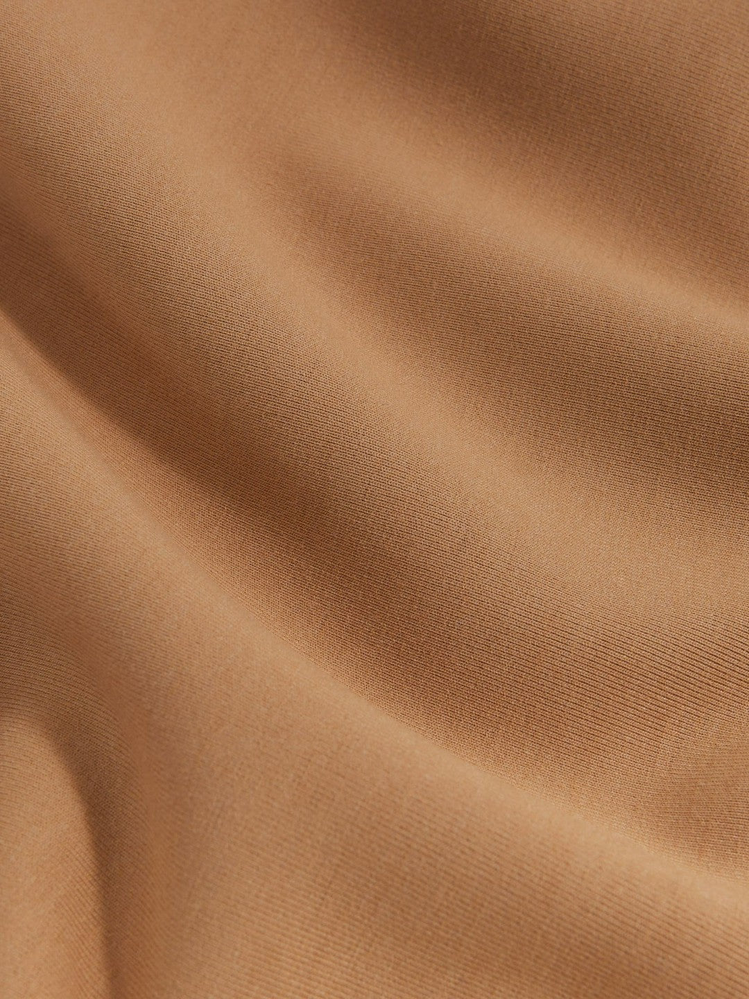 Reiss Best Seller - Interlock Jersey Crew Neck T-Shirt in Light Camel Brown