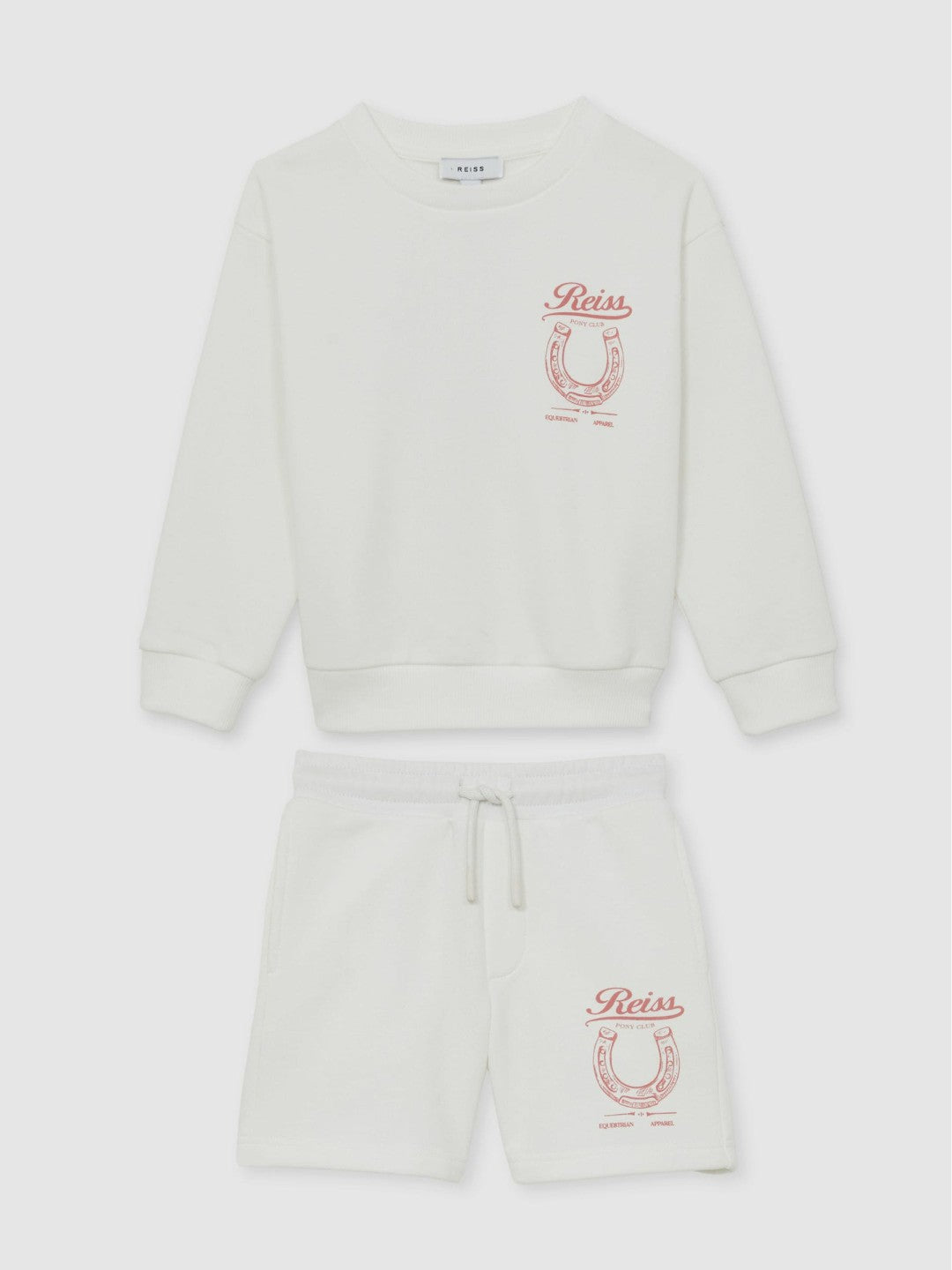 Reiss Sale - Pony Club Sweatshirt and Shorts Set in Ecru