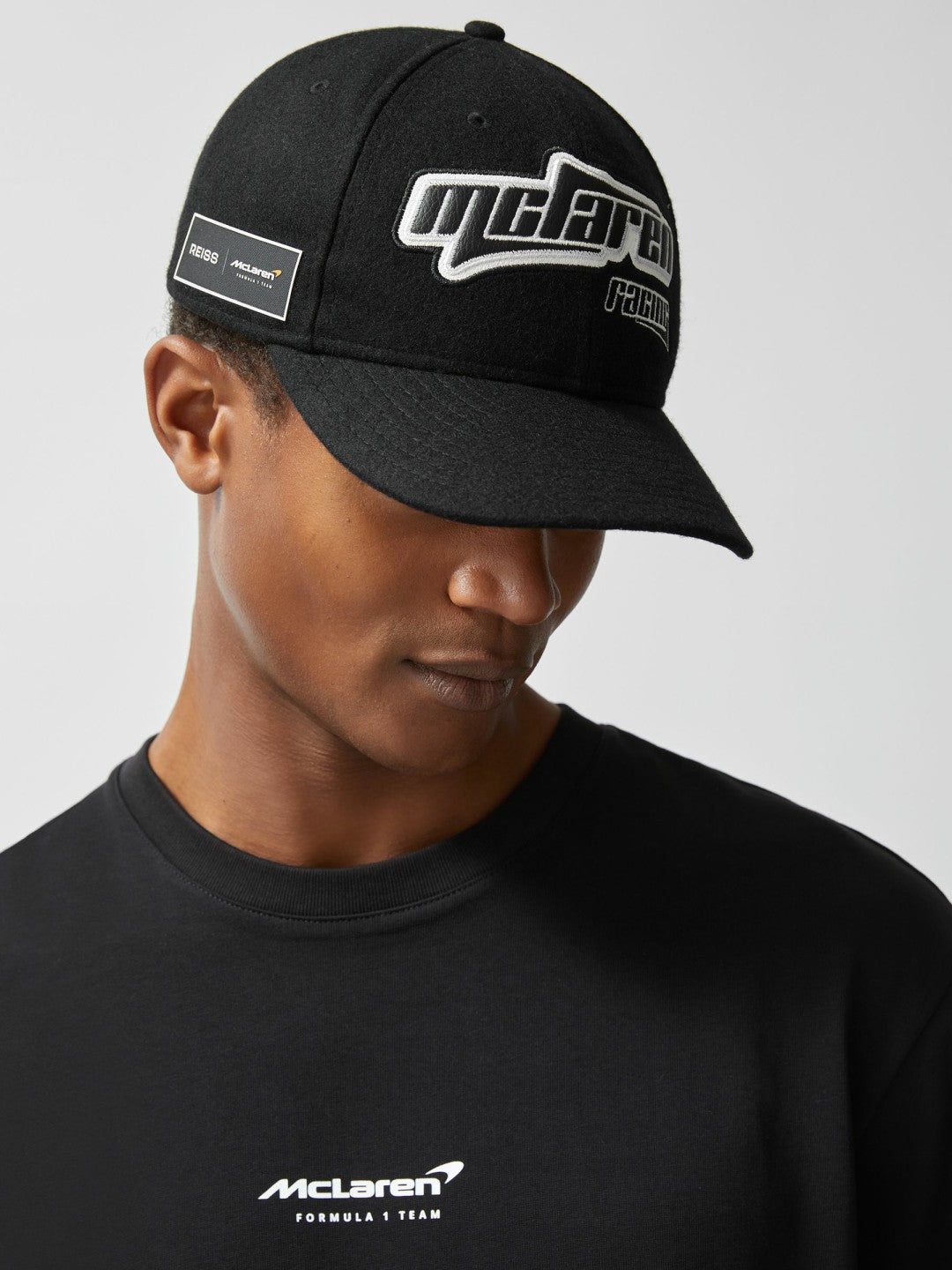 Reiss Best Seller - McLaren Racing Embroidered Cap Unisex Fit in Black