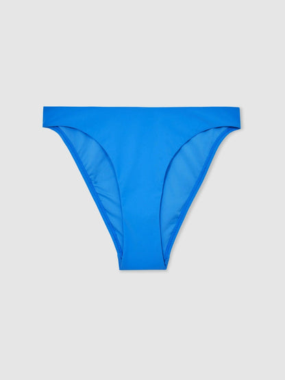 Reiss High Cut Bikini Bottoms in Cornflower Blue