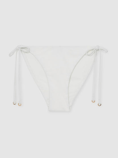 Reiss Popular Choice - Side Tie Bikini Bottoms in White