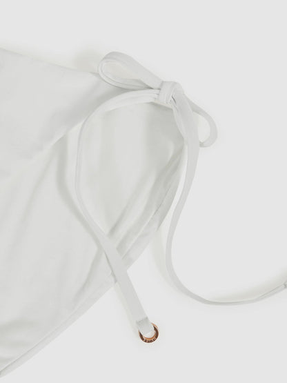 Reiss Popular Choice - Side Tie Bikini Bottoms in White