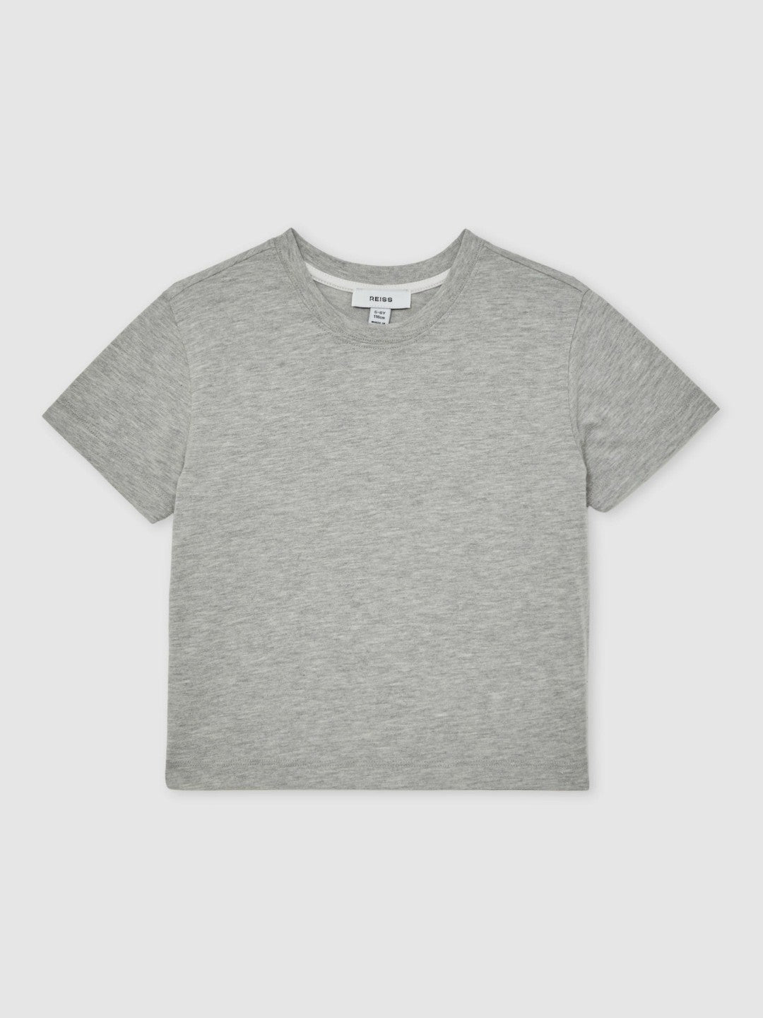 Reiss 3-9 yrs Cotton-Blend Crew-Neck T-Shirt in Grey Marl