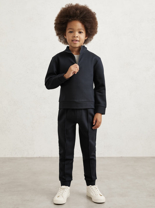 Reiss Affordable - 3-9 yrs Interlock Sweatshirt and Trousers Set in Navy Blue