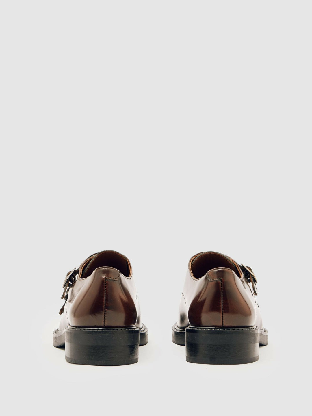 Reiss Deal - Leather Double-Strap Monk Shoes in Tan