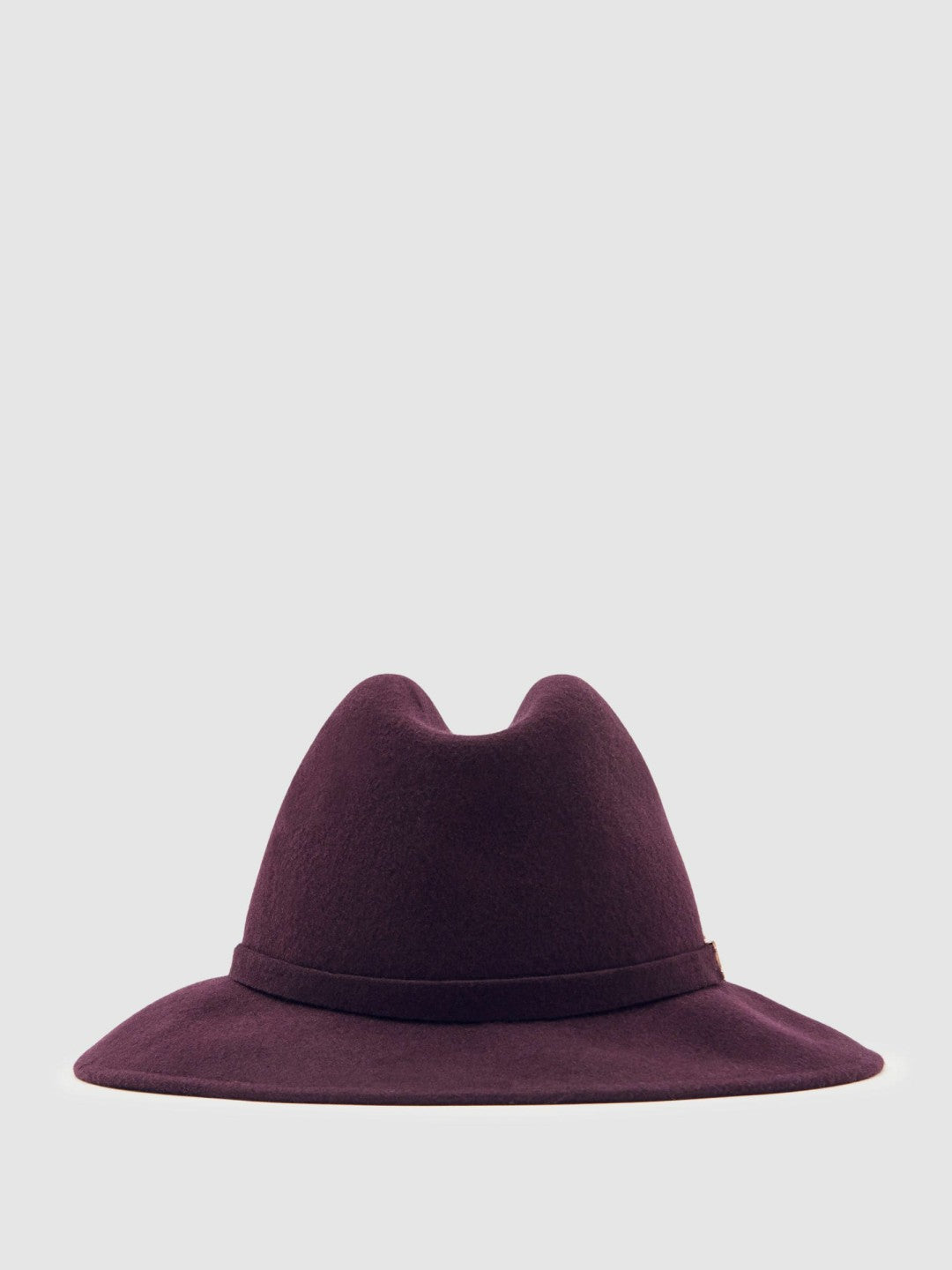 Reiss Best Seller - Wool Fedora Hat in Burgundy