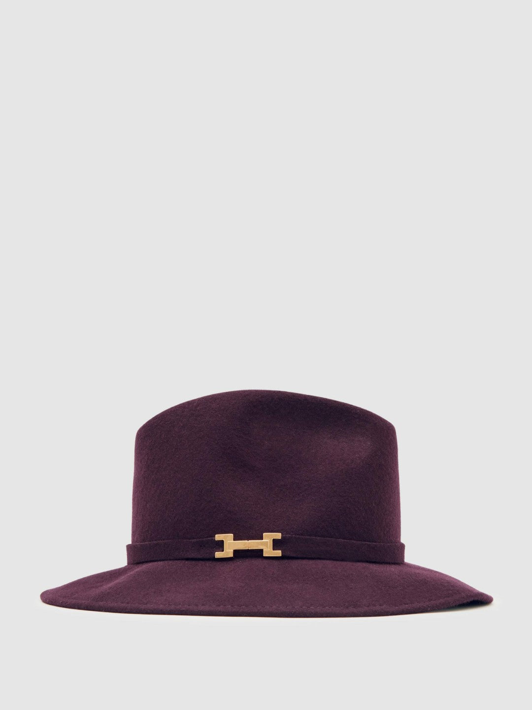 Reiss Best Seller - Wool Fedora Hat in Burgundy